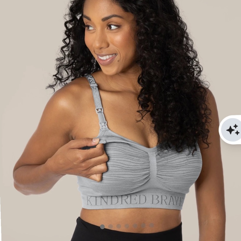Kindred Bravely Hands Free Pumping Nursing Bra Gray Size Medium—New with Tags!